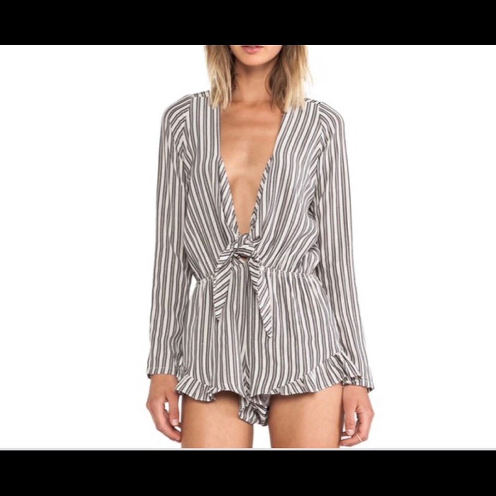Stone Cold Fox striped romper
